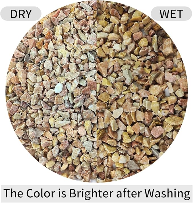 FANTIAN 2 lbs Pea Gravel - 3/8 Inch Small Pebbles Rocks for Indoor Plants, Succulents, Cactus, Fish Tank, Terrarium, Landscaping and Decorative Stones(32 oz, 6-9 mm)