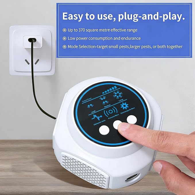 Ultrasonic Pest Repellent Plug in Indoor Mouse Traps for Home, Mouse Repellent Ultrasonic Device Rodent Repeller Ultrasonic Plug in Pest Control for Rat Mice Spider Squirrel Roach for Attic (1, White)