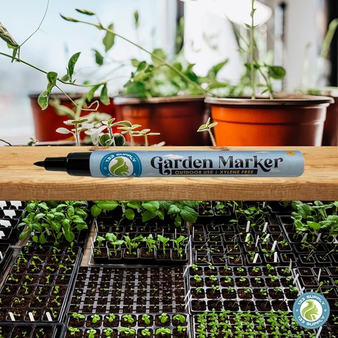 Permanent Black Markers - 4 Pack Garden Marker Pens (No Plant Tags) - 133 Supply