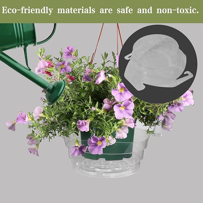 Hanging Basket Water Catcher 10pcs 10inch Hanging Plant Water Catcher Hanging Indoor and Outdoor