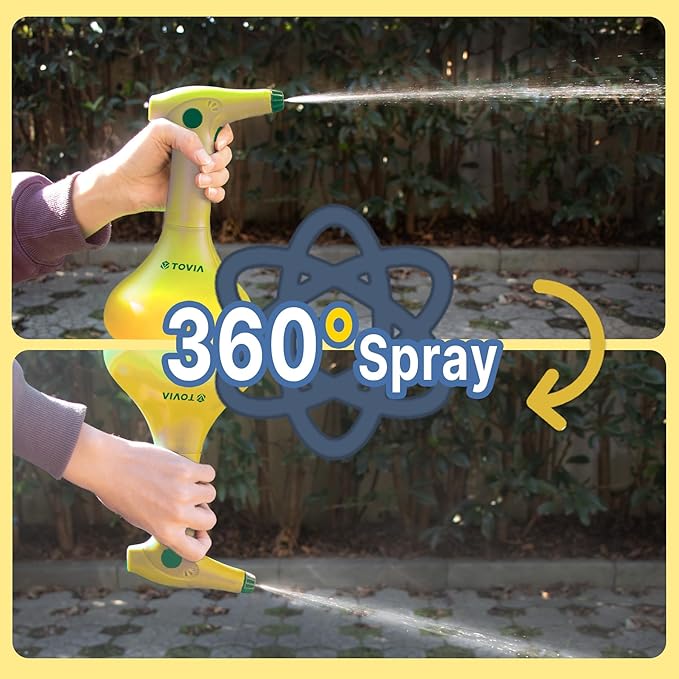 T TOVIA:Electric Sprayer, 1 Liter USB-C Battery Spray Bottle Powered, Rechargeable, Portable Garden ，Plant Misters for Inside， Outdoor and Indoor Plants,Cleans and Gardens, Handheld