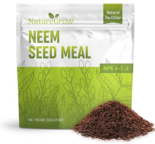 Neem Seed Meal - Organic Fertilizer for Healthy Plant Growth and Soil Health (12 Pounds)