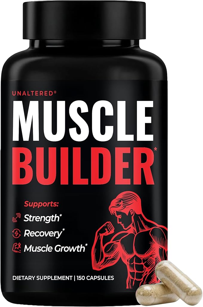 UNALTERED Anabolic Muscle Builder for Men - Growth, Size, Strength - Natural Muscle Building Supplement & Energy Booster - Tribulus Terrestris, Ginseng, Vitamin D3, Ashwagandha - 150 Capsules