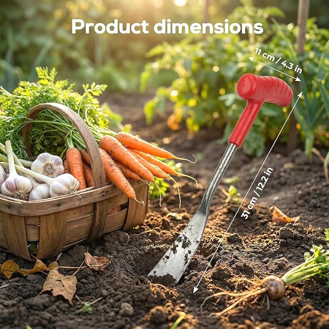 Garden Shovel, Weeder Tool for Weeding, Multifunctional Flat Garden Trowel for Planting, Weeding, Transplanting, Digging, , Remove Weeds and Roots, Small Weeding Tool for Gardening Hand Tool (2PC)