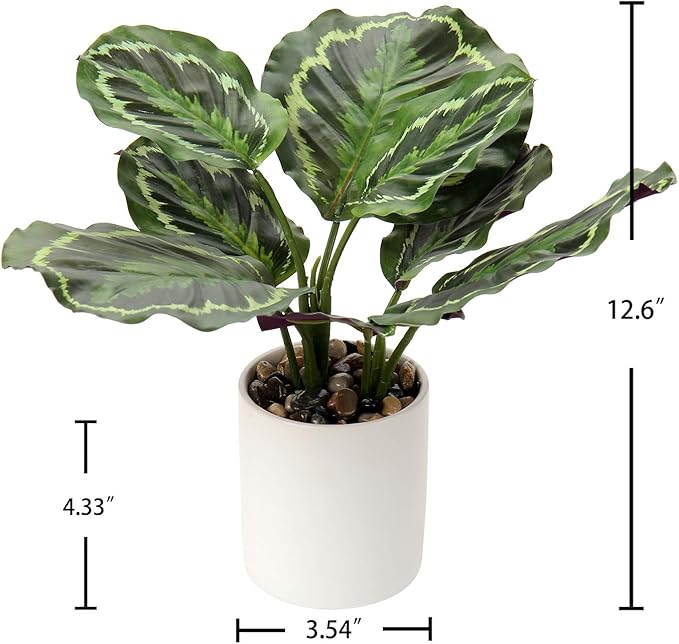 Briful Artificial Potted Plants 13" Green Faux Plants Indoor Small Fake Plant Decor for Home Table Office House Bathroom Shelf Living Room Desk Decoration