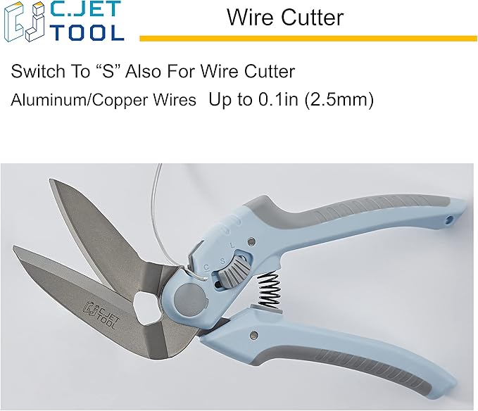 C.JET TOOL 8" Heavy Duty Carpet Cutter, Multipurpose, Professional Soft Grip Stainless Steel (Blue)