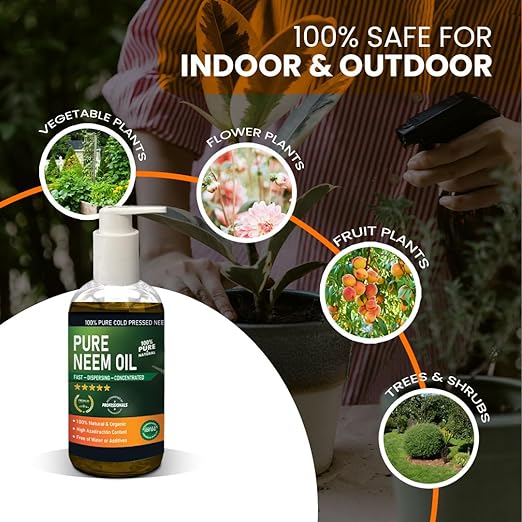 Yield Titan's 100% Pure Cold Pressed Concentrated Neem Oil for Indoor and Outdoor Plants and Vegetable (16 Oz)