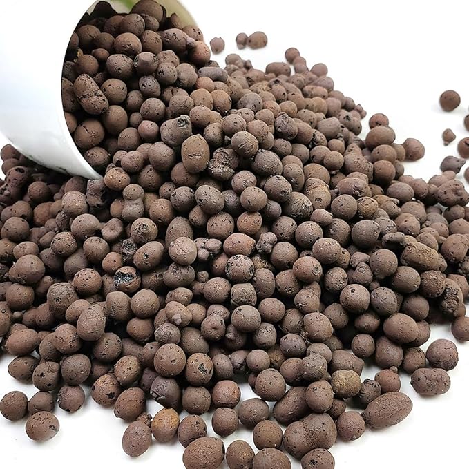 YISZM Clay Pebbles for Plants, 8mm-12mm Expanded LECA Balls Plant Garden Soil, Hydroponic, Aquaponics, Natural Leca Balls for Soil Root Development, Orchid Potting Mix, 2lb