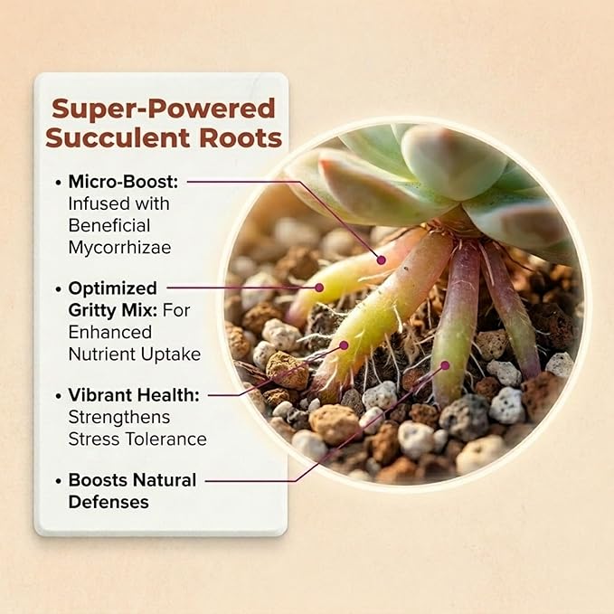 Molly's Succulent Mix - Premium Gritty Soilless Potting Mix for Succulents, Cactus and Bonsai - Contains Akadama, Hyuga, Bark Fines, Pumice, Lava Rock, Mycorrhizae 5 Dry Quarts