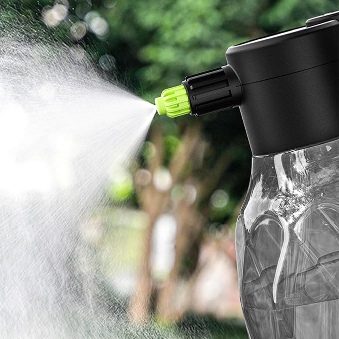 Electric Spray Bottle - 2L Indoor Watering Can for Plants, Automatic Plant Mister, Rechargeable Battery Powered Sprayer | Pump Sprayer for Gardening Lawn Yard Grass Car Cleaning Flowers Vegetables