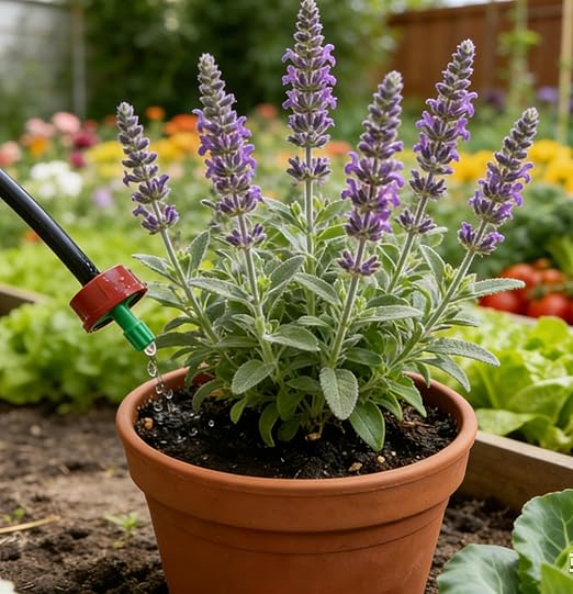 0.25 GPH Pressure Compensating Drippers: 50 Pack Drip Irrigation Spot Emitters Heads Constant Flow Drip Irrigation Parts for Garden Irrigation System