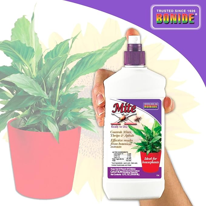 Bonide Captain Jack's Mite-X for Houseplants, 12 oz Ready-to-Use Spray for Insect Control