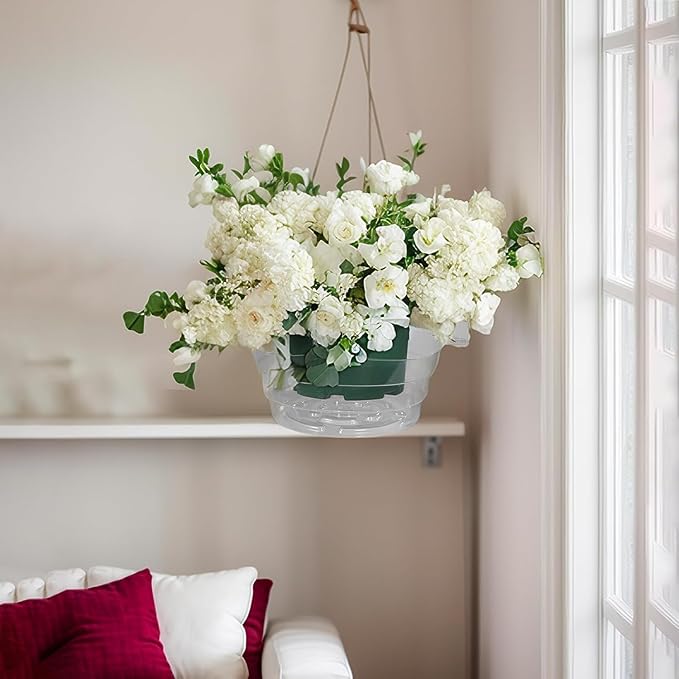 Hanging Basket Water Catcher 10pcs 10inch Hanging Plant Water Catcher Hanging Indoor and Outdoor
