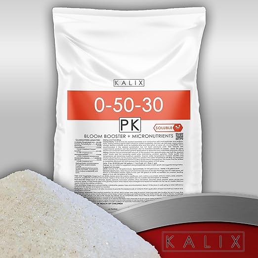KALIX 0-50-30 Bloom Booster | Premium Water Soluble Fertilizer for Flowers, Fruits & Ornamentals | High Phosphorus & Potassium Formula to Boost Flowering, Root Strength & Crop Quality | 25 lb