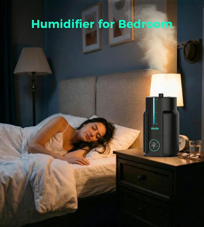 6L/1.6 Gal Reptile Fogger Humidifier, Misting System for Reptiles with Extendable Targeting Hose, 400 mL/h Plants Humidifier with Precise Temp & Humidity Probe for Grow Tent, Greenhouse, Growers