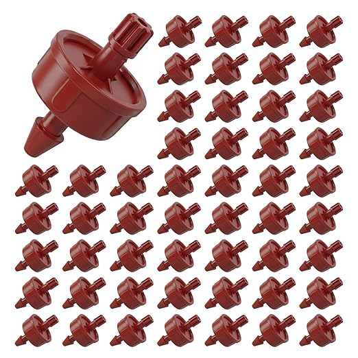 2 GPH Pressure Compensating Drippers: 50 Pack Drip Irrigation Spot Watering Emitter Constant Flow Drip Heads Drip Irrigation Parts for Garden Irrigation System