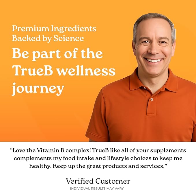 NatureCity True-B Plant-Based Super B Vitamin Complex Supplement |Made from Certified Organic Whole Food Plant Sources with Active Folate and Vitamin B12 - (30 Veggie Capsules)