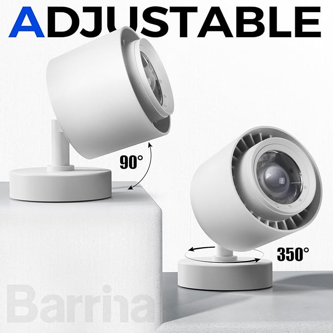 Barrina TR40a Track LED Grow Lights for Indoor Plants, 15°-60° Adjustable Beam Angle, 40W 4000K Wall Mounted Plant Light, Full Spectrum Ceiling LED Growing Lamps with Timer, White Cover, 1-Pack