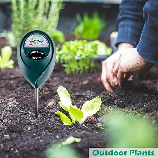 Soil Moisture Meter, Plant Water Monitor, Hygrometer Sensor for Gardening, Farming, Indoor and Outdoor Plants, No Batteries Required