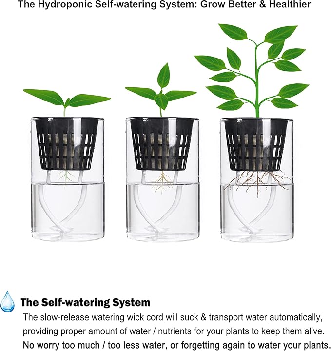 ORIMERC 30 Pack 3 inch Net Cup Pots with 30 feet Hydroponic Self Watering Wick & 30 Plant Labels Aquaponics Mason Jar Bucket Insert Orchid kratky Vegetable Gardening Growing Netted Basket Slotted Mesh