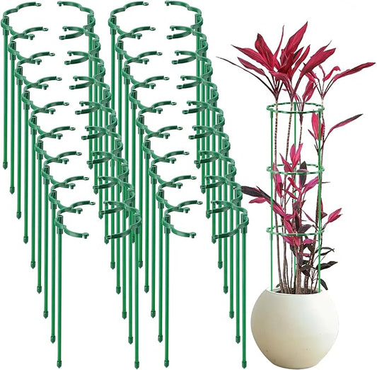 36 Pack Plant Support Stakes Sets - Versatile Plant Cages, Stackable Garden Flower Support， Small Plant Stakes for Indoor Plants,Tomato,Monstera, Peony, Hydrangea, Climbing Plants