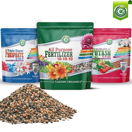 10-10-10 All Purpose Fertilizer - Made in USA - Micronutrients Plant Food for Indoor/Outdoor Plants, Flower Gardens, Fruit & Vegetable Gardens, Trees & Lawns!