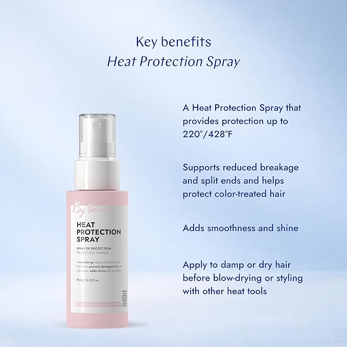 Heat Protection, 2.5 Fl Oz, Heat protection with moisturizing benefits, 100% Vegan, Sulfate and paraben-free