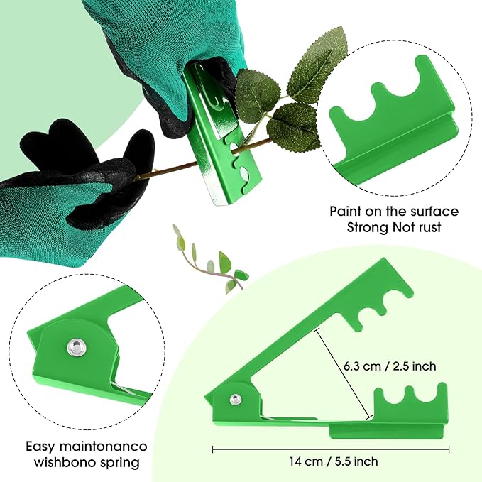 WILLBOND Floral Arrangement Kit, Valentine Rose Thorn Stripper Tool Garden Pruning Shears Scissors Rose Thorn Remover Pruner Trimmer Gloves Tapes Florist Garden Tool Gift Kit for Women(Green)