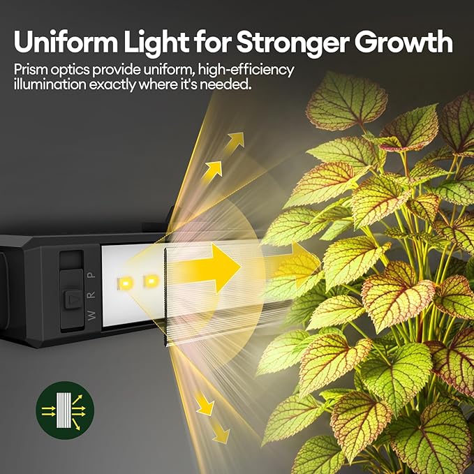 Maygrove Plant Grow Light 2ft, Tunable Full Spectrum LED Grow Light Strips 60W (4 x 15W), T5 Growing Lamp with Timer & Dimming Controller for Indoor Plants, Greenhouse, High PPFD, 4-Pack