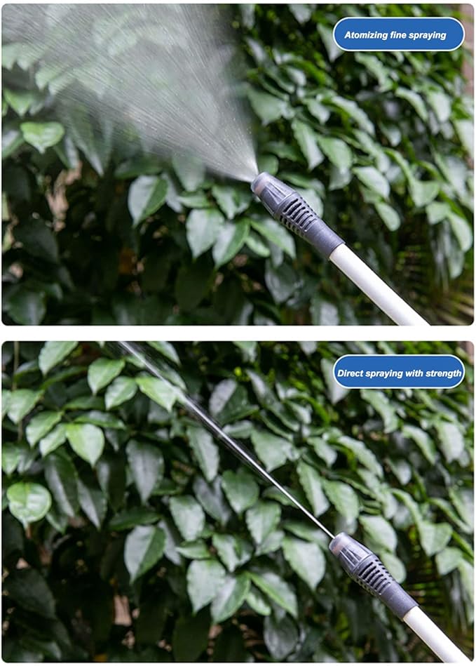 FLEXMAN Electric Pump Pressured Sprayer, Battery Powered Sprayer with Adjustable Rotating Nozzle, Electric Sprayer for Garden, Lawn, Household Plant Spray
