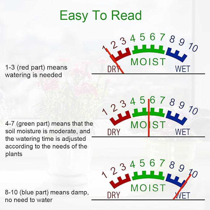 Plant Soil Moisture Meter Soil Hygrometer For Gardening Farming Indoor & Outdoor