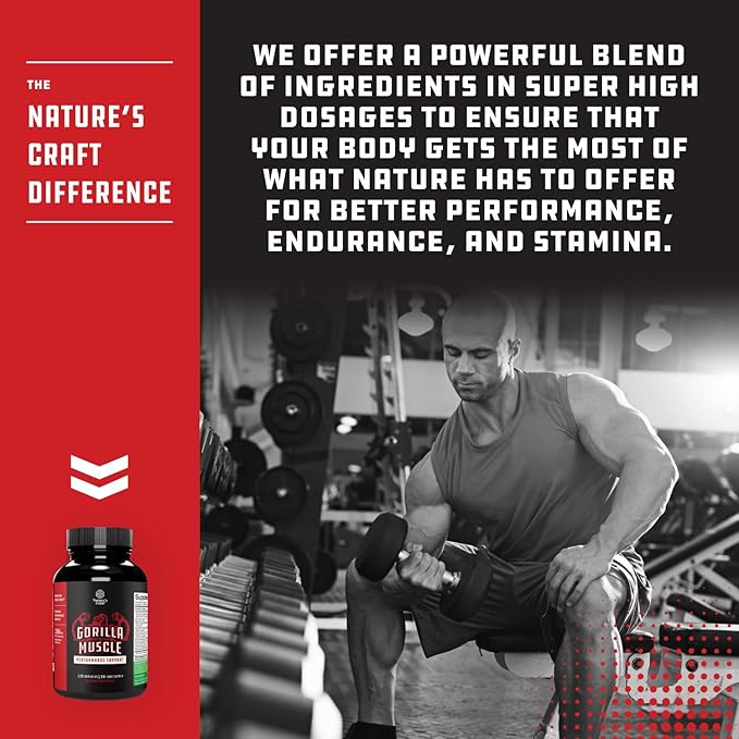 Extra Strength Testosterone Booster for Men - Herbal Testosterone Supplement for Men with Horny Goat Weed Maca Root Tongkat Ali and Saw Palmetto Extract for Muscle Enlargement Stamina & Strength 120Ct