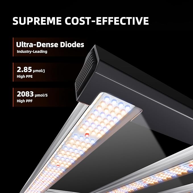 Spider Farmer G7000 Cost-Effective 730W LED Grow Lights, 5x5ft Coverage Commercial Bar Style LED Grow Lamp for Indoor Plants Vertical Farming, Upgraded App Remote Control