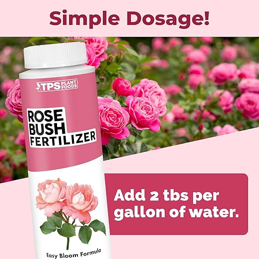 Rose Bush Fertilizer – Liquid Plant Food for More Blooms, Bigger Flowers & Stronger Stems, 8 oz