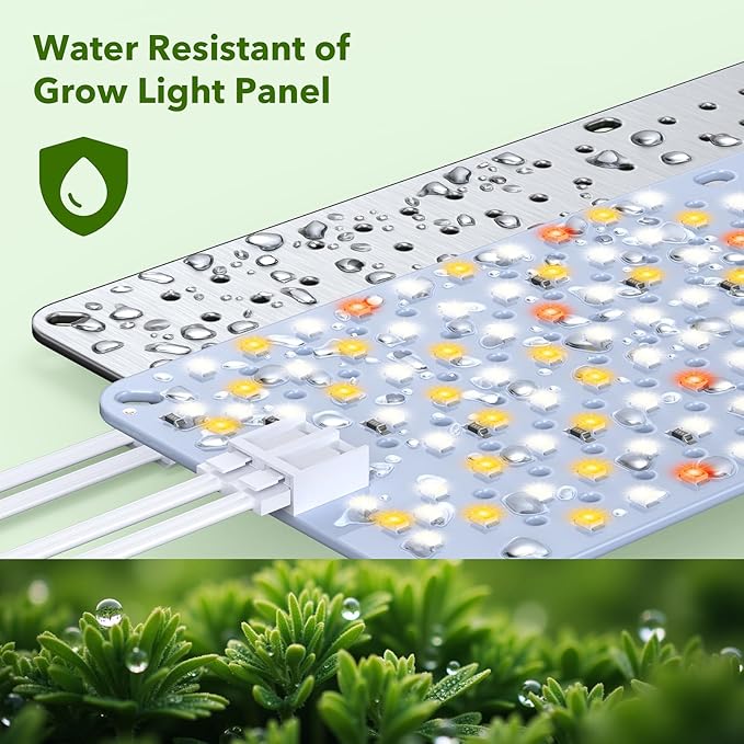 SDOVUERC 36W(Acutal Power) Full Spectrum Grow Lights for Indoor Plants – 576 LEDs,4/8/12/16/20H Timer,Daisy Chain,Wide Lighting Area for Seed Starting(Pack3)