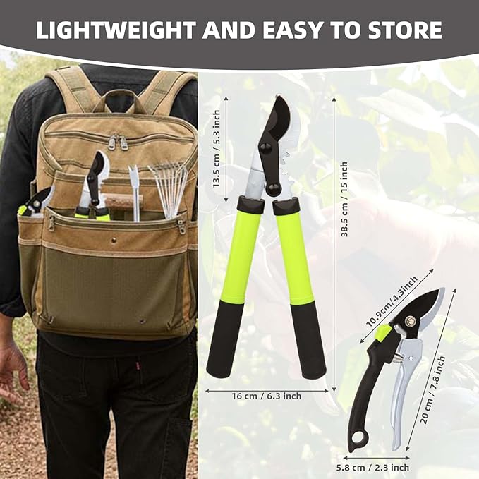 YRTSH Loppers for Tree Trimming, Heavy Duty Branch Cutter Pruner with Gear Technology, Labor Saving Pruning Shears Gardening Tools Tree Clippers Tree Trimmer up to 1.3 Inch Clean Cut Capacity