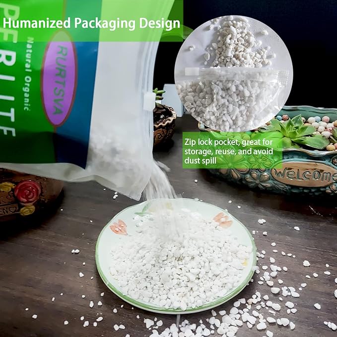 Natural Organic Perlite 15QT for Plants Potting Mix Indoor Outdoor Garden Soil Amendment for Enhanced Drainage, Seed Starter, Root Growth for Succulents, Cactus, Orchids, Money Trees, Vegetables
