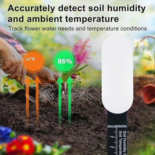 Smart Soil Moisture Meter: Zigbee Soil Tester with Temperature Sensor, Plant Moisture Meter with App Remote Control & Historical Record, Tuya Zigbee Hub Required, Soil Meter for Gardening