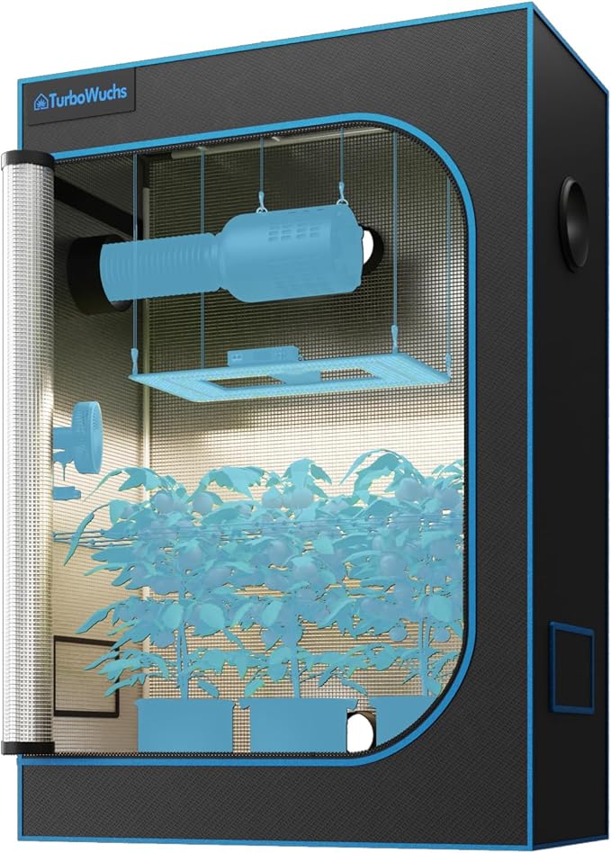 Grow Tent 4'x2'(48"x24"x72"), Heavy Duty 1680D Mylar Indoor Grow Tent for Plant, Space-Saving Rectangle Hydroponic Tent with Observation Window, Metal Frame & Floor Tray