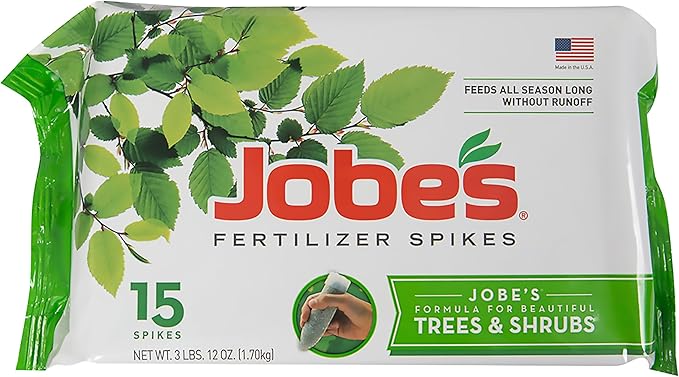SUPERthrive VI30155 Plant Vitamin Solution, 1 Pint,Multi and Jobe’s Slow Release Tree and Shrub Fertilizer Spikes, 15 Count
