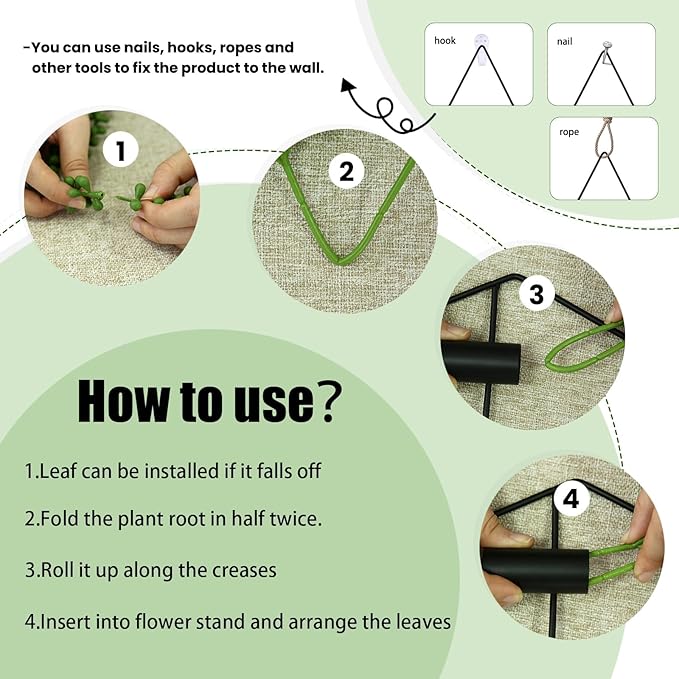 GREENTIME 2 Pack Artificial String of Pearls 22" Fake Hanging Plants with 9.8" Diamond Metal Wall Decor for Living Room Hangling Planter Indoor UV Resistant No Maintenance Boho Outdoor Bedroom