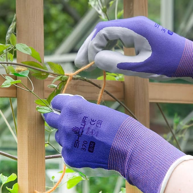 SHOWA Atlas 370B Professional Nitrile Work Gloves,for Landscaping, Gardening & Assembly, General Purpose Gloves