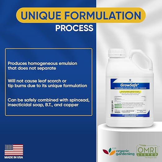 AgroMagen, GrowSafe Bio-Pesticide, Organic and Natural Miticide, Fungicide and Insecticide (1.45 Gal)