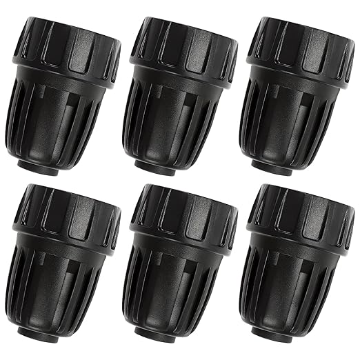 RedChili 6 Pcs 1/2 Inch Drip Irrigation Tubing to Faucet/Garden Hose Adapter, 3/4" FHT to 1/2" (1/2" ID x0.6-0.65" OD) Drip Irrigation Fittings Female Garden Hose Water Line System Connector