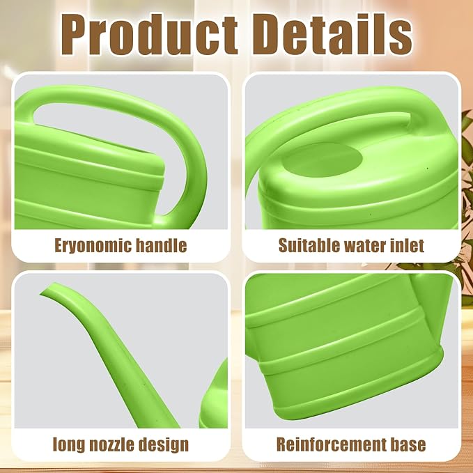 ZXJ Small Plant Watering Can - 1/3 Gallon - Green