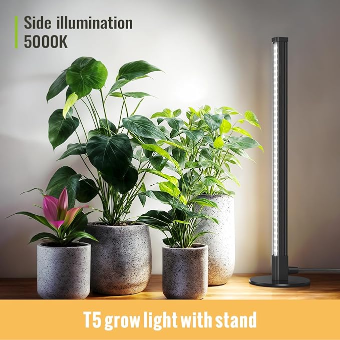 Vertical Grow Light, 72 LEDs Full Spectrum Light Bar, 5000K Wide Illumination Area Desk Light,1.4FT Stand Plant Lamp for Tall Houseplants, Tropical Plants, Foliage with On/Off Switch