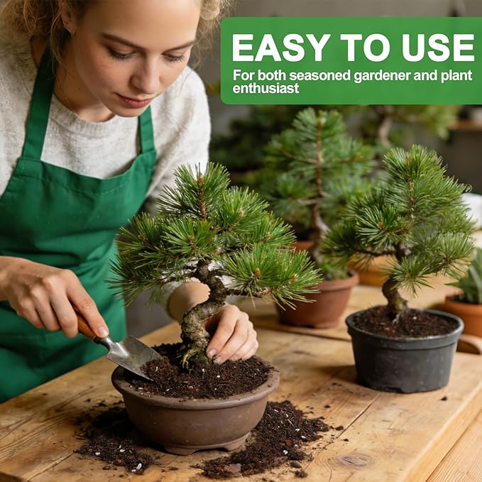 Premium Bonsai Soil Mix for Pine Trees 1qt，Breathable and Drainage Formula| Ideal for Bonsai Pots and Repotting