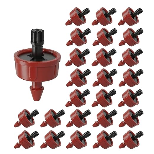 1 GPH Pressure Compensating Drippers: 25 Pack Drip Irrigation Spot Drippers Constant Flow Drip Irrigation Emitters Drip Irrigation Parts for Drip Watering System