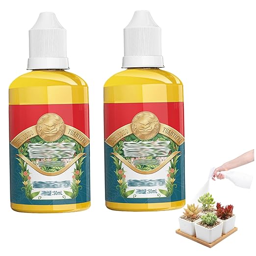 2Pcs Root Booster for Plants, Flowers, Vegetables, Universal Succulent Fertilizer for Improving Growth, Nutritious Liquid Fertilizer, Perfect for Gardener, 50ml, Indoor Plant, Succulent F