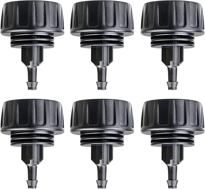 Gardrip 3/4 Inch Female Pipe Thread to 1/4 Inch Drip Irrigation Tubing Adapter: 6 Pieces 1/4 In. Barbed Drip Line x 3/4 In. Faucet PVC Adapter Connect 3/4" FHT Faucet